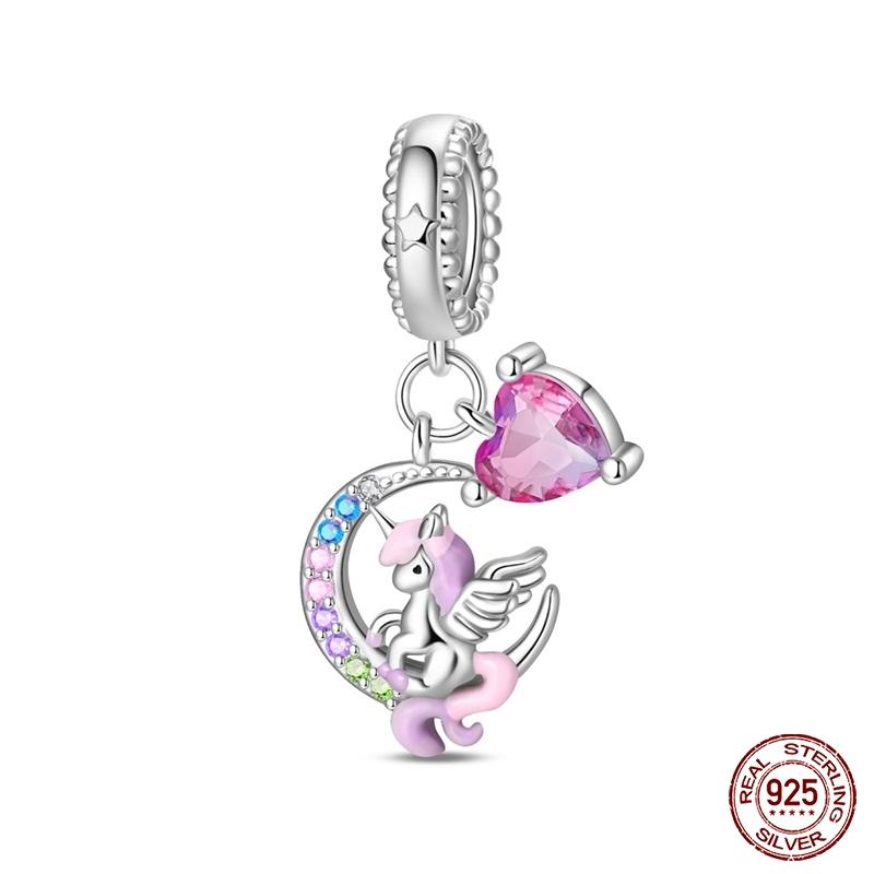 New Copper Cactus Flower Bird Bear Pony Bag Charms Beads Fit Charms Brand Original Bracelet Diy Fine Jewelry Gift