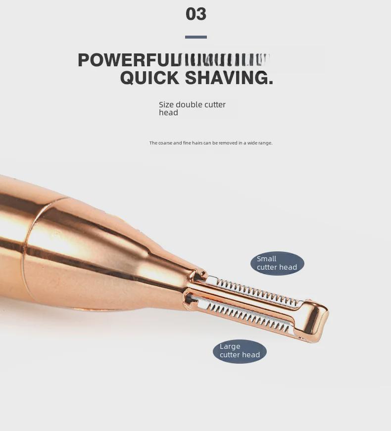 Электрическая бритва для губной помады и триммер для бровей: Мини-эпиляция лица, губ, носа, подмышек, интимных зон.