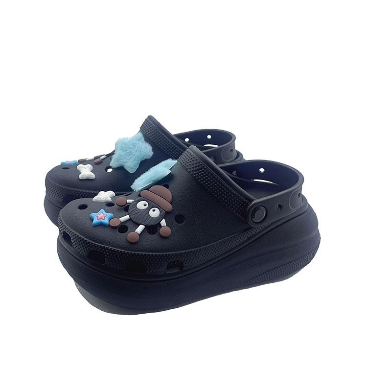 Crocs Звездный След Звездная Радость ЭВА Сладкие и Милые Модные Уличные Нишевые Дырявые Туфли Унисекс Черные