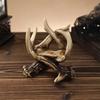 European Retro Style Deer Antler Candle Holder Creative Resin Ornament For Home Tabletop Decoration And Romantic Dinner