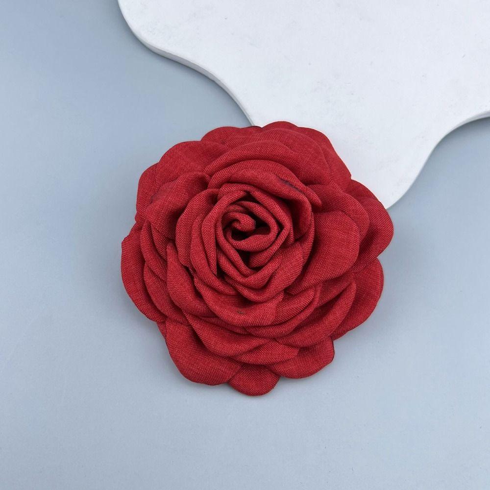 9CM Camellia Brooch Large Flower Badge Handmade Clothing Accessory Dress Accessories