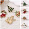 Clothes Accessories Enamel Rhinestone Brooches Korean Style Snowman Brooch Christmas Brooch  Daily