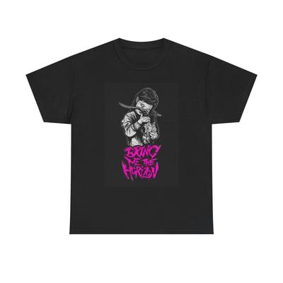 Bring Me The Horizon Графическая футболка Винтаж Панк-рок Унисекс Тяжелая хлопковая футболка