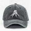 Wednesday Addams Severed Hand 3D Embroidery Cotton Baseball Cap Washed Dad Hats for Unisex Adjustable Unisex Bucket Hat
