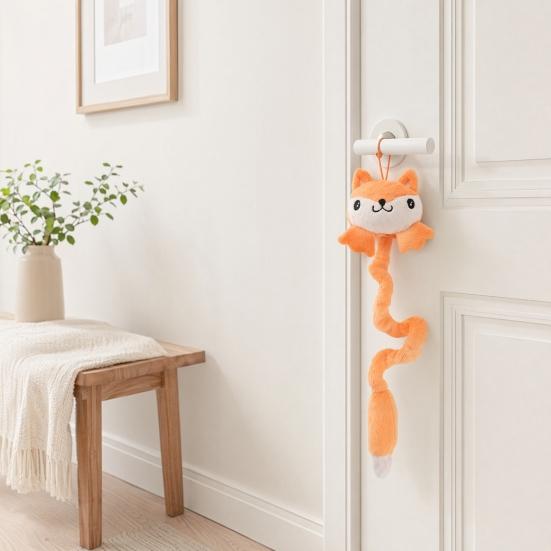 Plush Animal Cat Toy Long Tail Animal Cat Chew Toy With Crinkle Sound