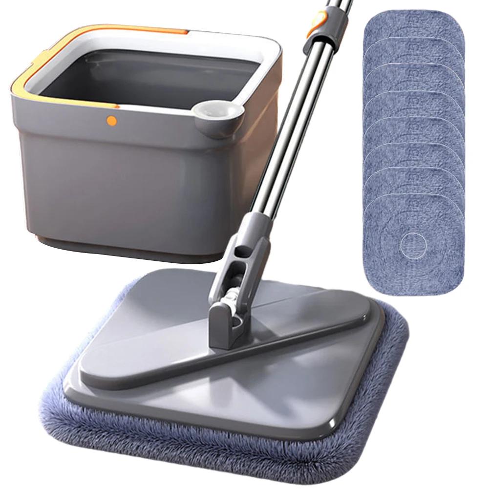 Lazy Floor Floating Mop Water Separation 360 Rotating Spin Mop Microfiber Sewage Separation Mop Self-Cleaning Free Hand Wash