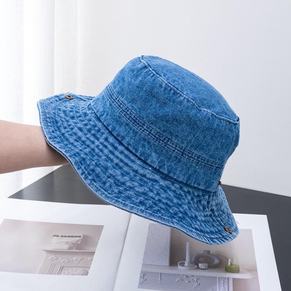 Солнцезащитная кепка Edge Curl из стираного денима, панама, модная рыболовная шляпа для активного отдыха