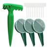 Garden Label Markers Seeds Dispenser, Handheld Seeder Sower with 5 Dial Settings, Ergonomic Plastic Dibber Dibber, Plant Labels, Sowing Tool for Small