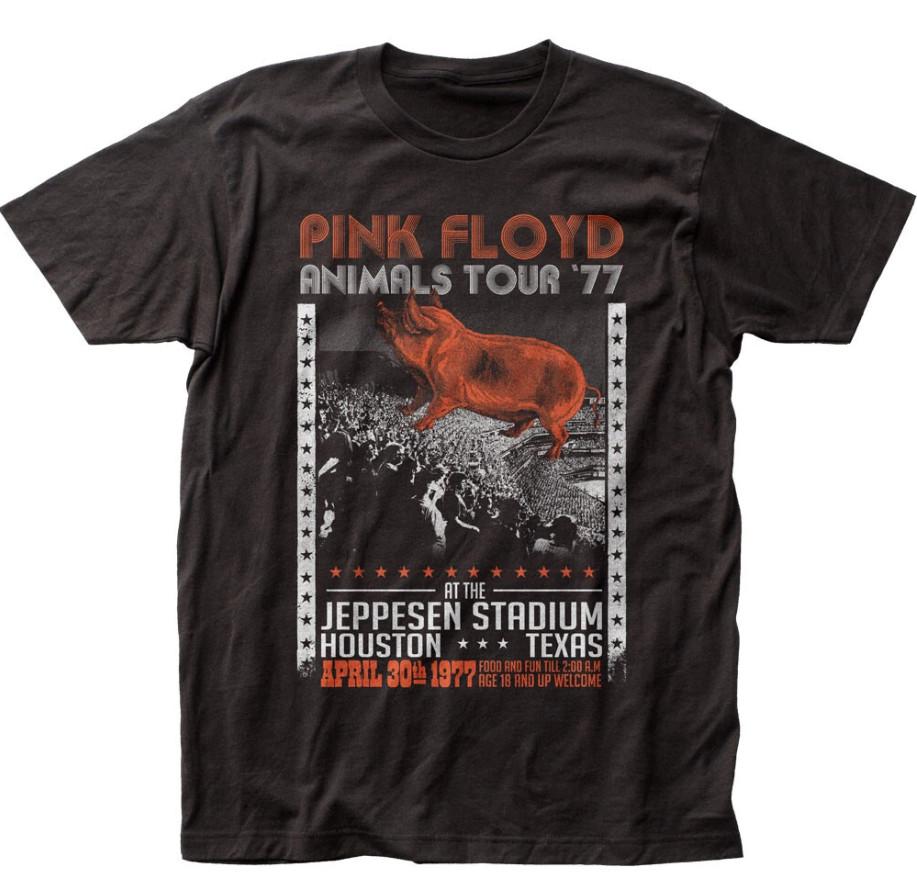 Футболка Pink Floyd Animals Tour 1977 Мужская Рок-группа Классический Рок Черная S-4XL Унисекс Футболка