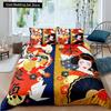 Japanese Style King Queen Duvet Cover Koi Fish Cherry Bedding Set Ukiyo-E Geisha Quilt Cover Sun Crane Polyester Comforter Cover