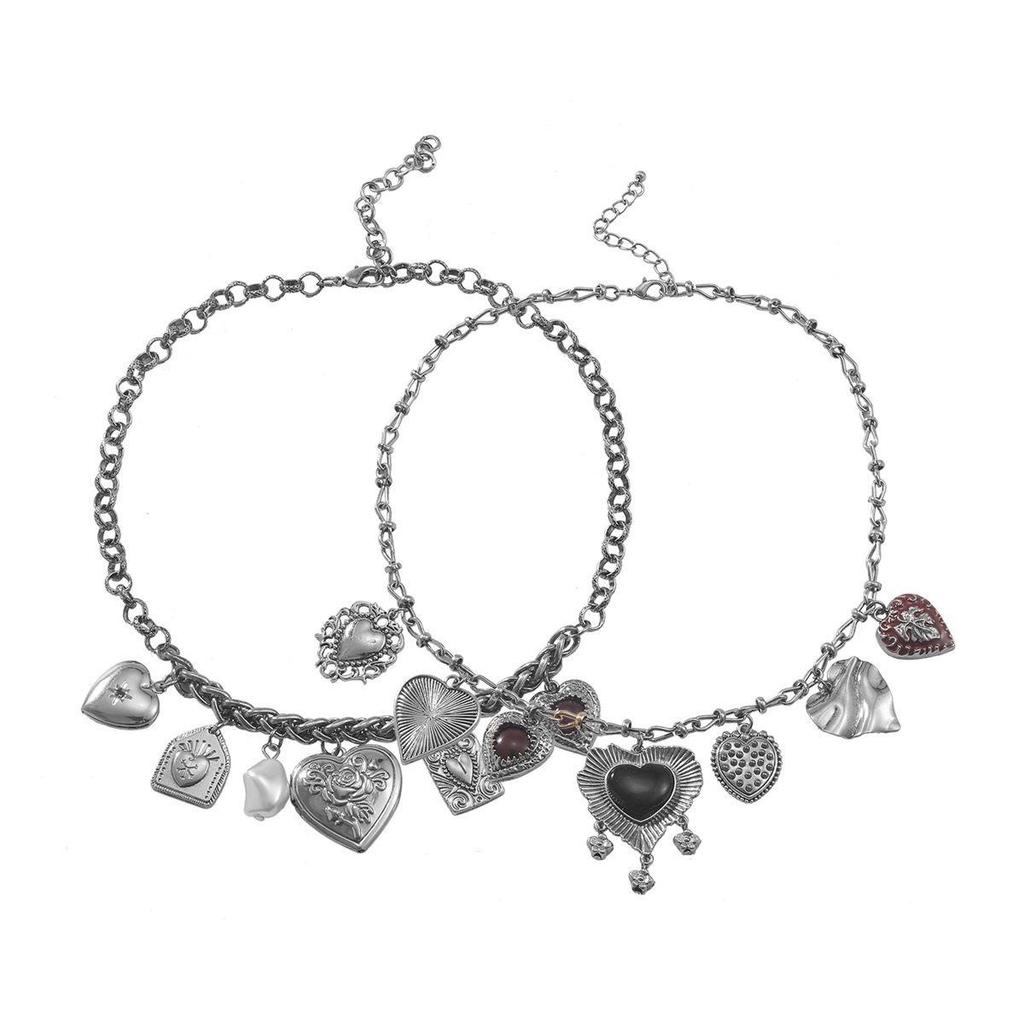 2024 Богемное многослойное металлическое ожерелье с подвеской «Любовь» для женщин