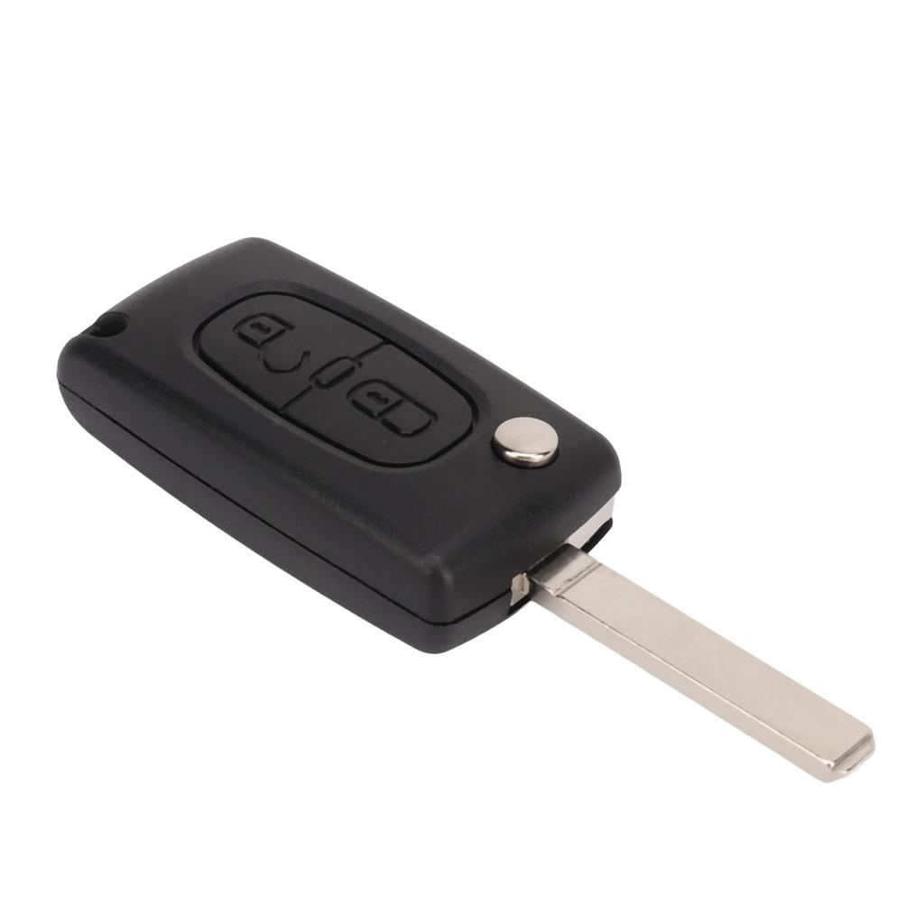 Flip Key Fob Case, 2 Buttons Black Easy Carry, Peugeot 107 207 307cc 308