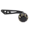 Carbon Fishing Reel Handle Knob Rocker Arm Fishing Accessory Parts for Baitcasting(Black Gold )