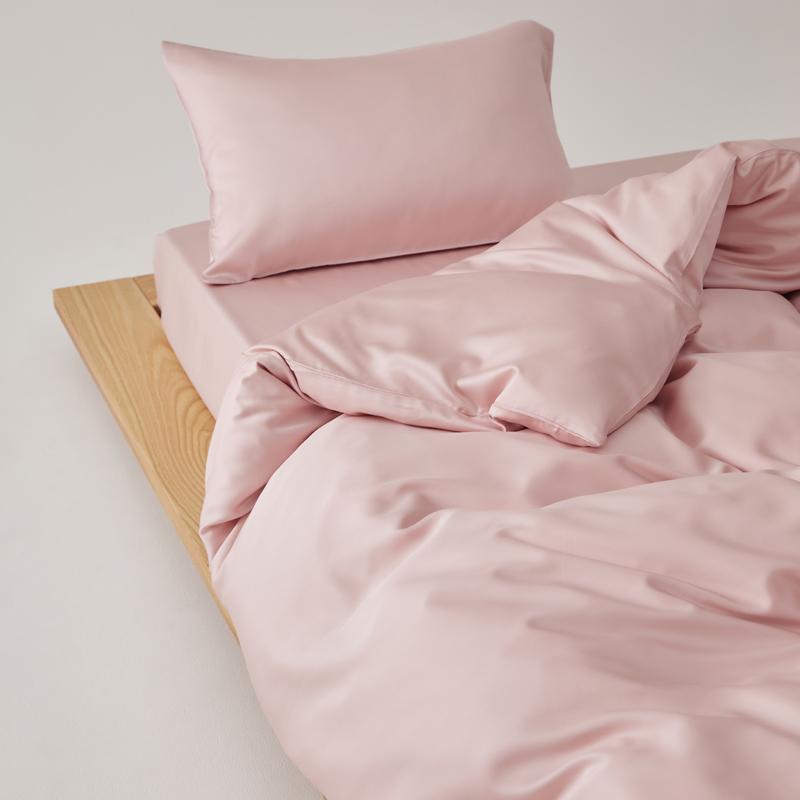 Простой комплект постельного белья из 100% лиоцелла с простынями, однотонный, мягкий, приятный для кожи, для кровати размера Queen, King, пододеяльник из натурального растительного волокна