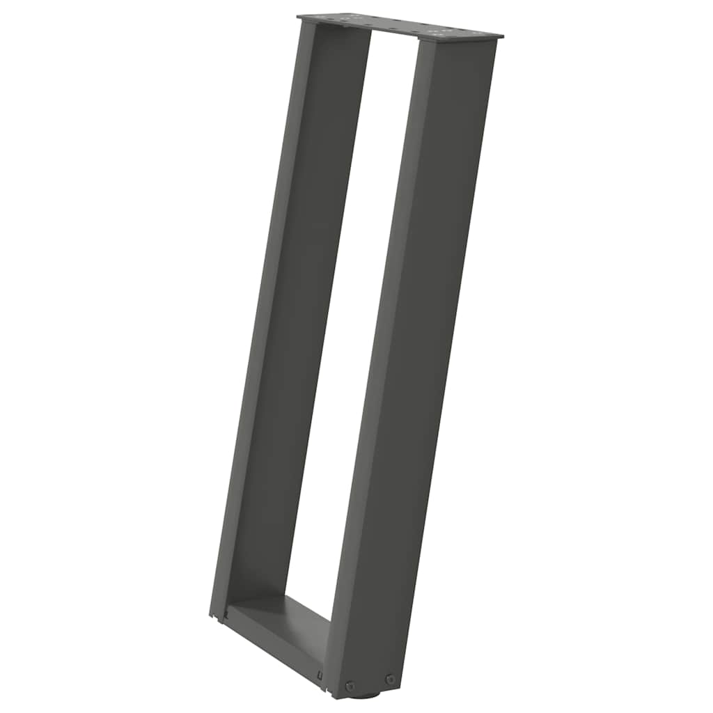 Vidaxl Nogi Do Stołu Konsolowego, 2 Szt., Antracyt, 38X(72-73)Cm, Stal