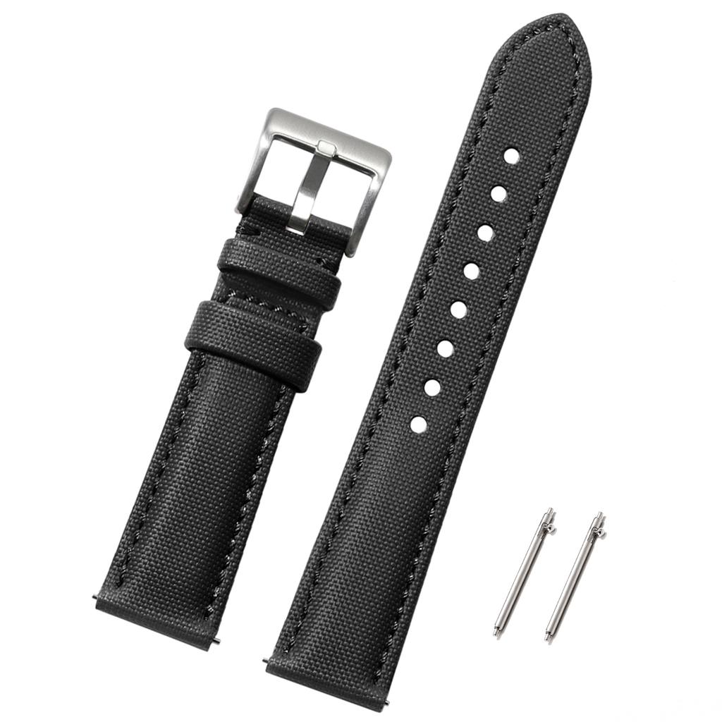 18mm 20mm 22mm Nylon+Leather Watch Strap Breathable Soft Wristband for Omega 007 Bracelet Men Women Quick Release Accessories