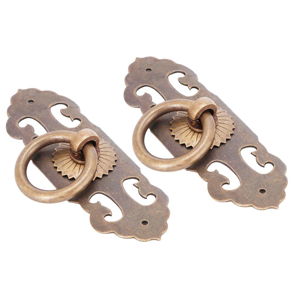 2pcs Durable Cabinet Door Handle With Screws Antique Pull Handle Drawer Pull Handle  Wardrobes