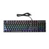 Механическая клавиатура с 104 клавишами и синим переключателем, 28 режимов подсветки, двухцветная подсветка RGB, игровая