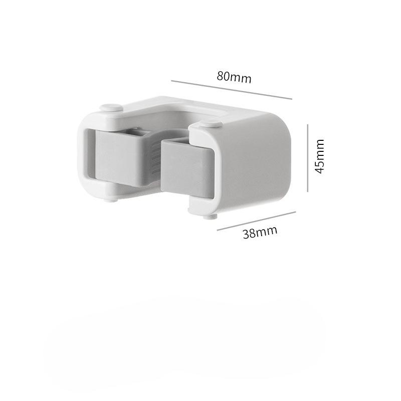 Держатель для швабры, Не требует сверления, Бытовой крючок для швабры для ванной комнаты, Настенный зажим, Подвесная стойка, Без следов, Прочная стойка для швабры