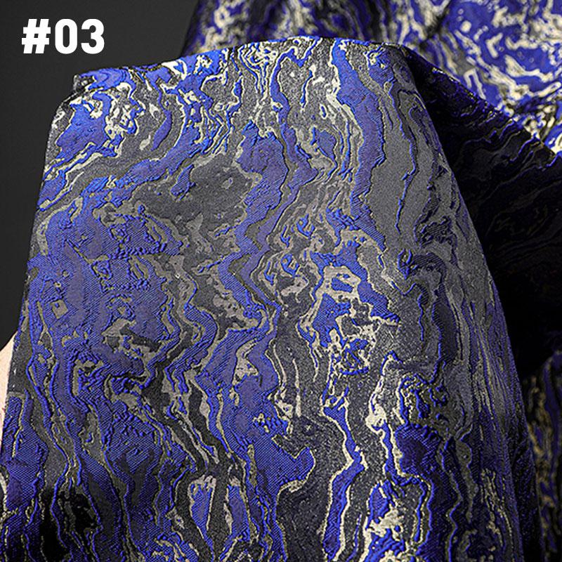 50*145см Волна Лава Плетение Жаккардовая Ткань Блестящая Глянцевая Тяжелая Вышивка Текстура Дизайнерская Ткань Для Шитья Пальто Куртки Брюк