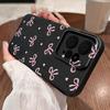 Тонкий чехол из мягкой кожи с принтом банта для Xiaomi 13T Pro Poco X6 Redmi Note 14 13 Pro 12 11, матовый противоударный защитный чехол для объектива телефона