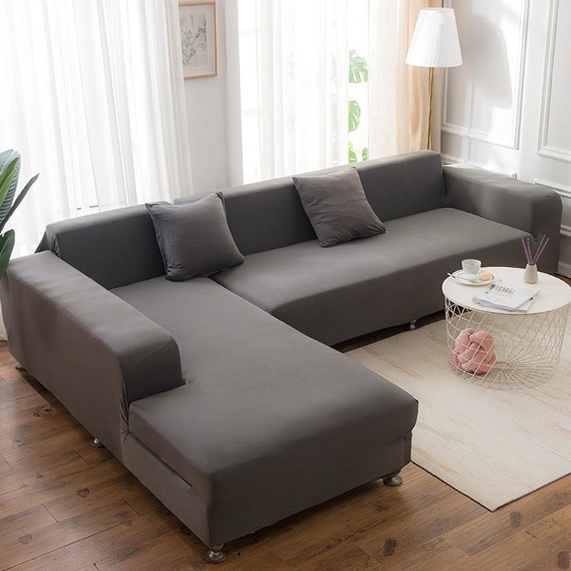 1 шт. чехол для углового дивана L-образный секционный диван эластичный винный/серый чехол для домашних животных на подлокотнике