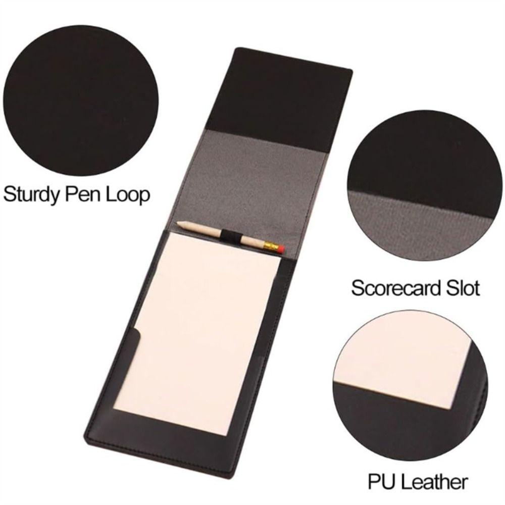 Yardage Book Golf Score Book Black Brown Score Notebook Golf  Golf Accessories