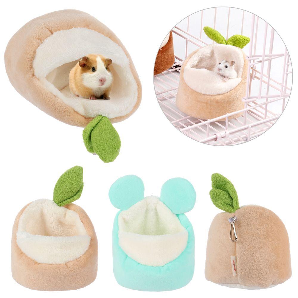 Мягкий флисовый кролик мини-гнездо хомяк спальная кровать домик для мелких животных морская свинка коврик теплая подстилка