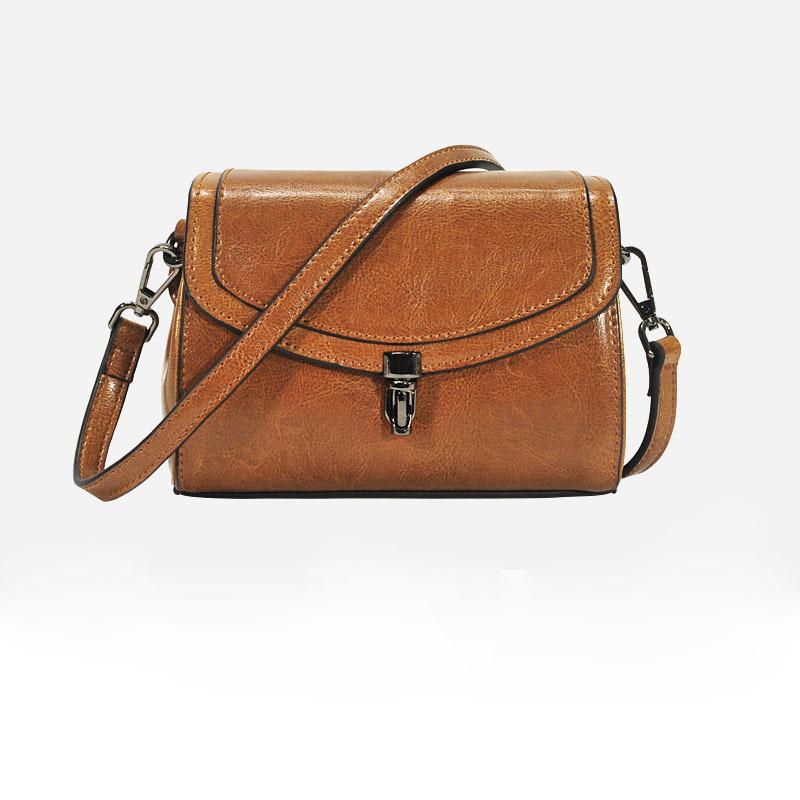 Женская сумка через плечо из вощеной кожи весна/лето, маленькая мини-сумка через плечо, маленькая сумка из натуральной кожи