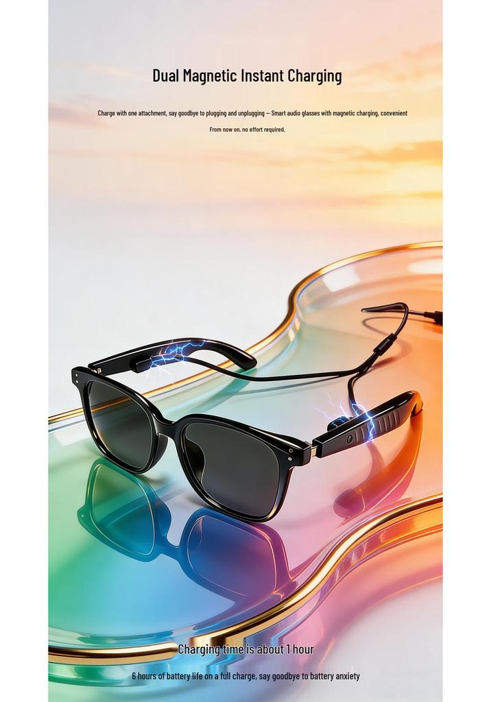 F66 AI Bluetooth Translation Glasses: Real-time 100+ Language Translation, Music & Calls Smart Eyewear