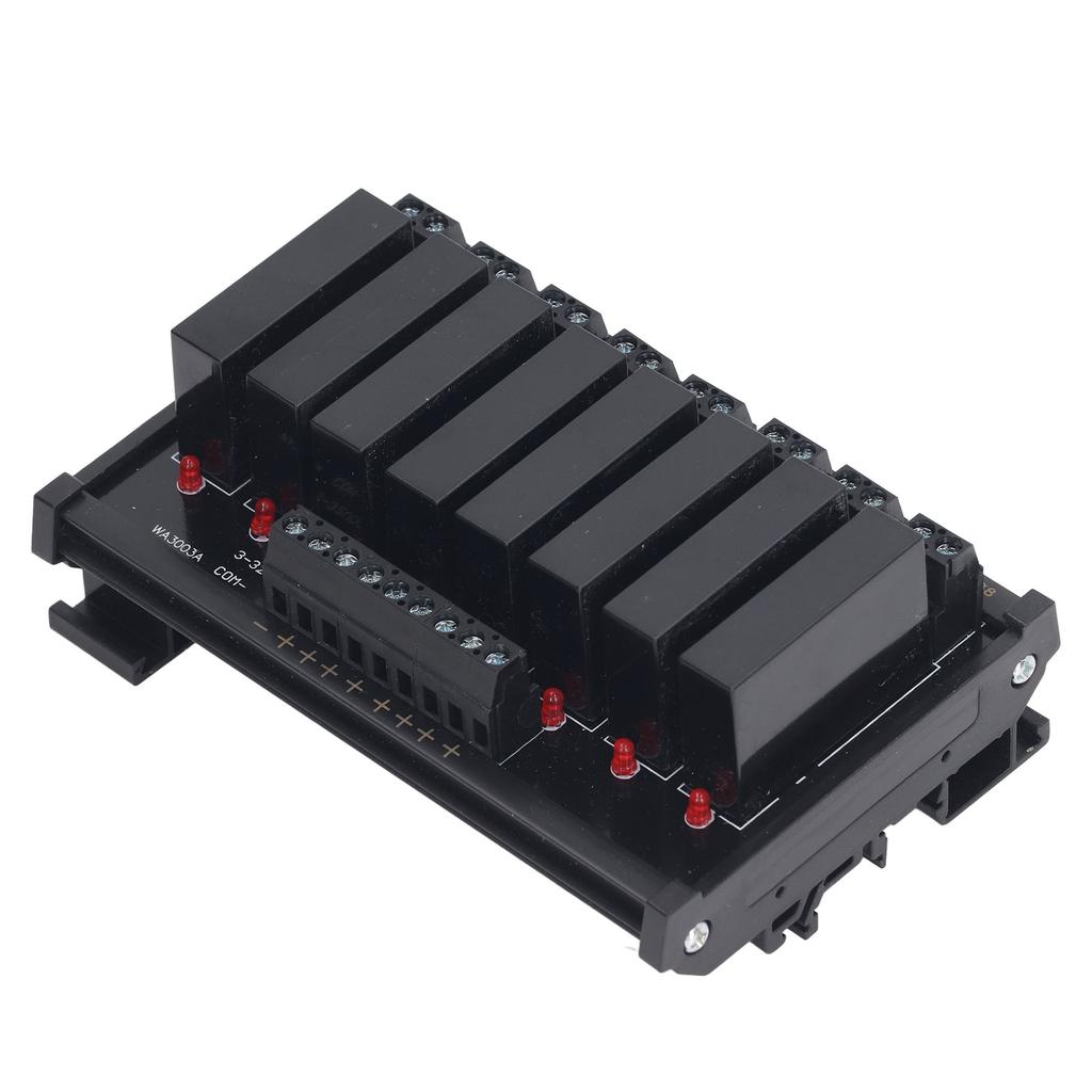 Модуль твердотельного реле Установка на DIN-рейку 8-канальное твердотельное реле Вход 3‑32 В постоянного тока 5‑8 А 24‑480