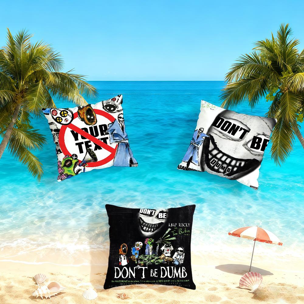 AASAP RRockyES Don Not Be Dumb cushion cover Home Bedding Sofa living Room pillowcase Simple Soft Skin Cushion Cover