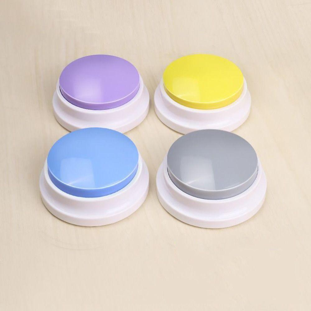 Recordable Dog Answering Button Yellow/Blue Cat Talking Button  Training Communication