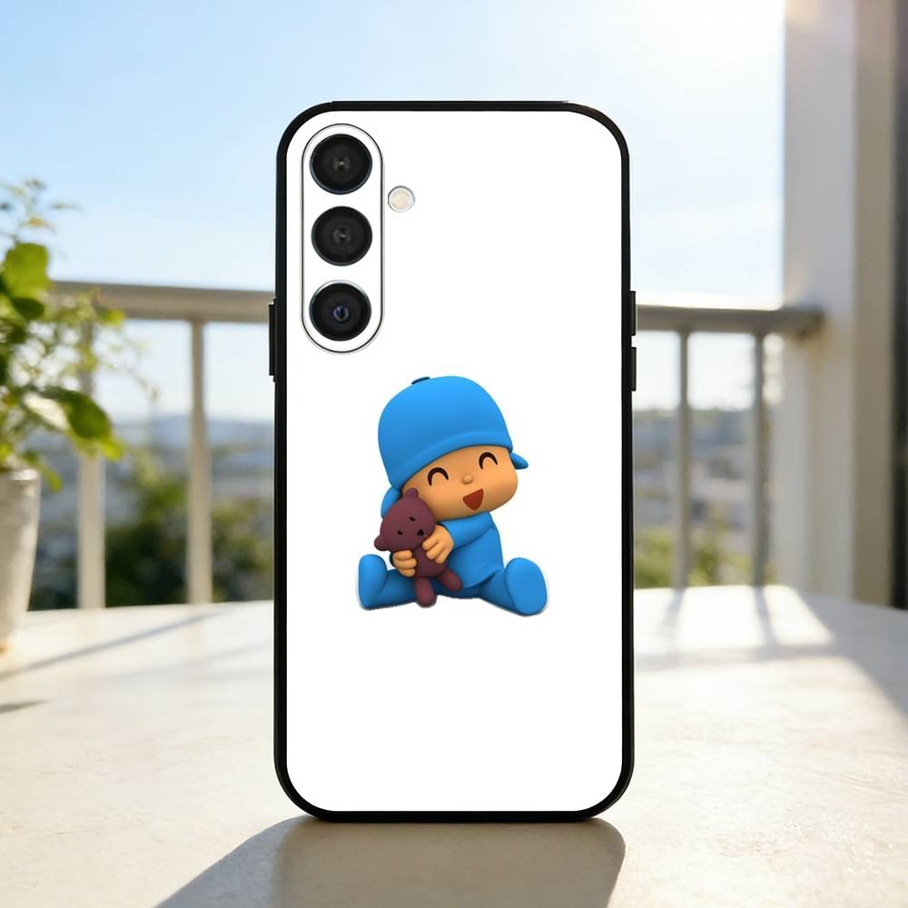 CUTE P-Pocoy-o Phone Case For Samsung A73,A21s,A22,A31,A32,A52,A53,A71,A80,Soft Black Shell
