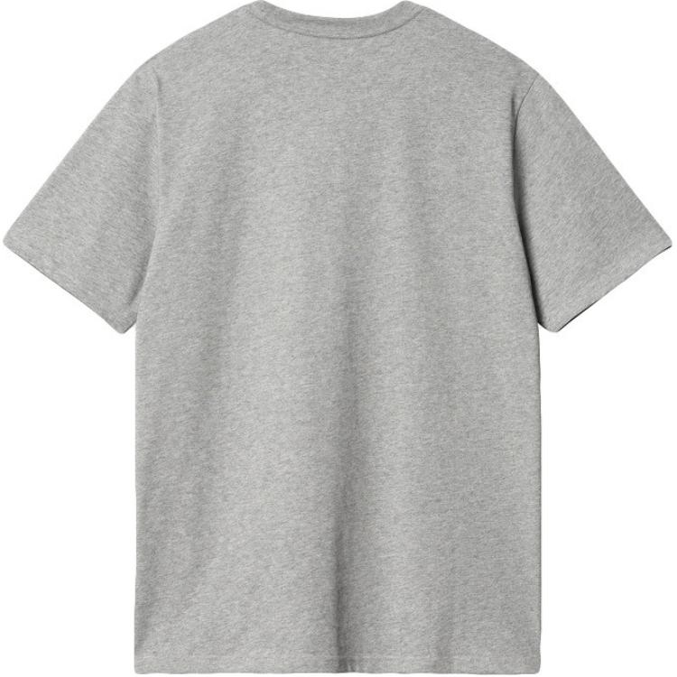 Carhartt WIP Мужская футболка с графическим принтом, круглым вырезом, приталенная, с коротким рукавом, серая, I030434-V6-XX