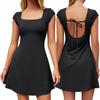 Женское модное облегающее сексуальное короткое платье со шнуровкой на спине, пикантное сексуальное платье для девушек