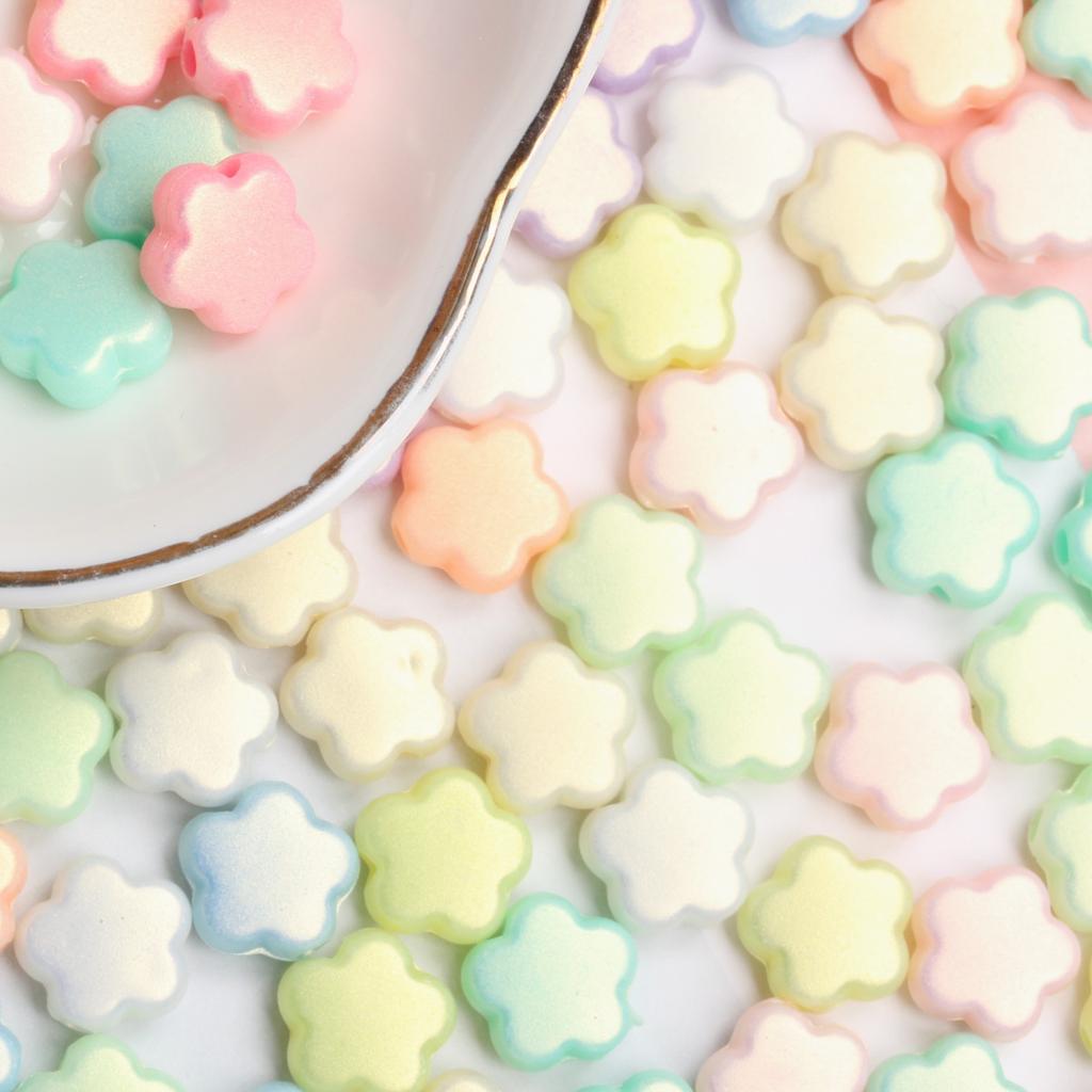 50-200 шт. изготовление ювелирных изделий сердце цветок звезда макарон матовый DIY для бусин