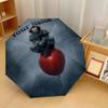 Custom Text Automatic 8 Bone Umbrella, Portable Sun Rain Protection UmbrellaIT Pennywise