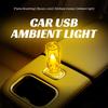 1 шт. Автомобильный USB Ночник Светодиодная Лампа с Нитью Накаливания, Регулируемая Сенсорным Управлением, Портативное Освещение, Plug and Play, Декоративный Светильник для Атмосферы, для Автомобиля, Спальни