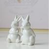 Cute Bunny Statue Simple Rabbit Model Micro Landscape Animal Sculpture  Cabinet