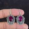 Faceted Kashmir Ruby Earring 925 Sterling Silver Earring Vintage Earrings Kashmir Ruby Real Gemstone Jewelry Handmade Earring Gifts For Her