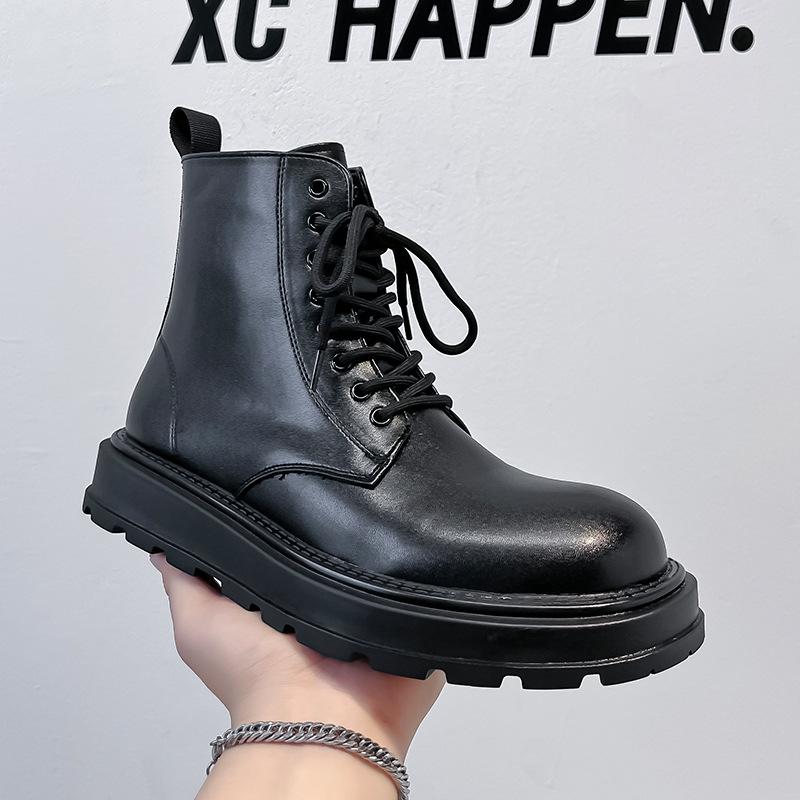 Мужские ботинки мартинсы в британском стиле осень-зима 2024 новые повседневные универсальные ботинки с высоким берцем 22727-A