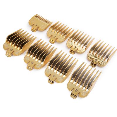 8 шт. Насадки-ограничители для стрижки, Позиционирующая расческа, Сменный набор направляющих расчесок для машинки для стрижки волос, Золотой