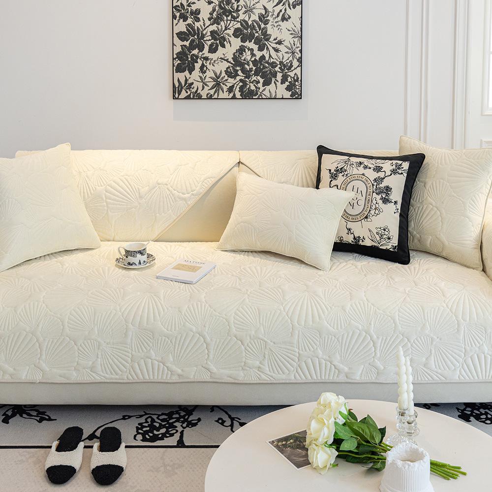 Скандинавская хрустальная бархатная подушка для дивана, утолщенная, новая, кремовая, нескользящая подушка для дивана, чехол для дивана, полотенце