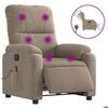 VidaXL Fauteuil inclinable de massage électrique taupe 3204922