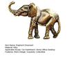 Mini Elephant Ornament Retro Solid Alloy Elephant Figurine Desktop Elephant Statue for Car