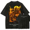 Hot Sale Action Game Peripherals Dark Souls Graphic Print T-shirt Men Women Loose Casual Oversized Vintage Washed O-neck Cotton Top Summer New Tee
