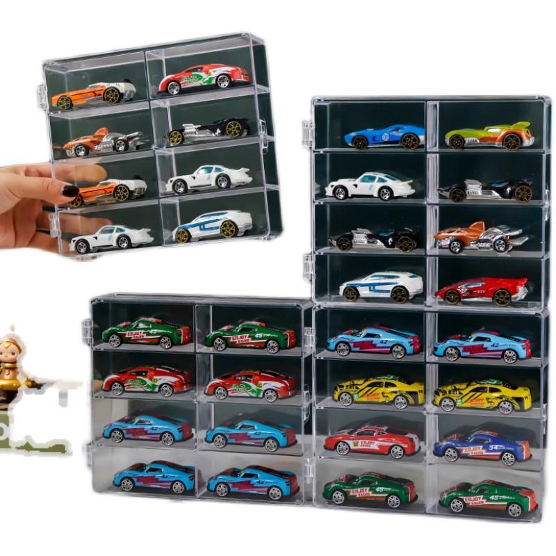 Томика 1:64 Коробка для демонстрации игрушечных машинок - Штабелируемый прозрачный органайзер и подставка для моделей