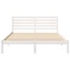 Bed Frame with Headboard White 140 x 200 cm Solid Pine Wood
