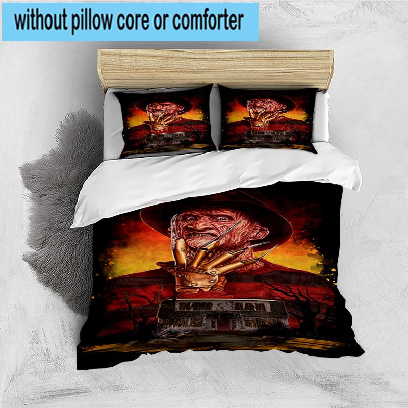 3PCS Halloween Horror Night 3pcs Bedding,Including 3PCS Duvet Cover And 2pcs Pillowcases Perfect for Christmas,Ideal for Bedroom, Dormitory